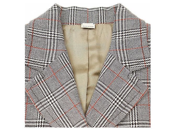 Gucci Glen Check Wool Tailored Jacket Brown - view 12