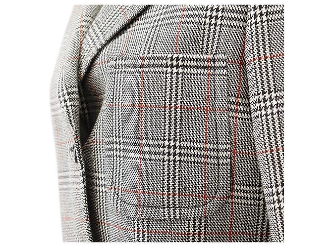 Gucci Glen Check Wool Tailored Jacket Brown - view 14