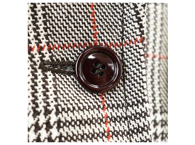 Gucci Glen Check Wool Tailored Jacket Brown - view 15