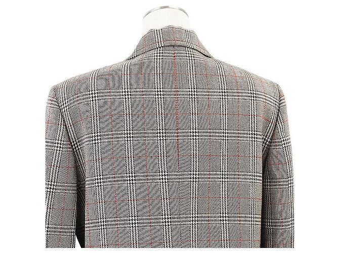 Gucci Glen Check Wool Tailored Jacket Brown - view 6