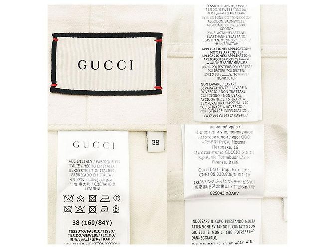 Chaqueta de denim stretch de algodón Gucci Denim Crudo - vista 10