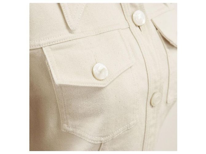 Chaqueta de denim stretch de algodón Gucci Denim Crudo - vista 11