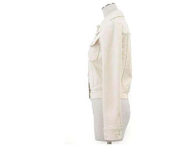 Chaqueta de denim stretch de algodón Gucci Denim Crudo - vista 13
