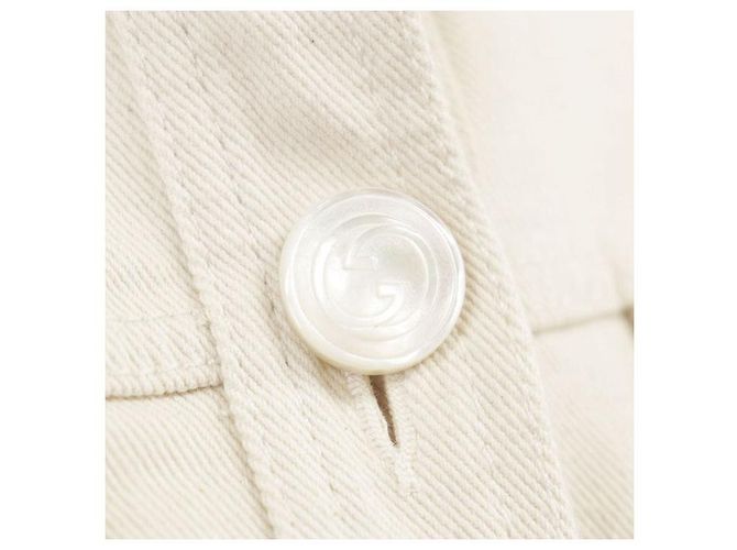 Chaqueta de denim stretch de algodón Gucci Denim Crudo - vista 15