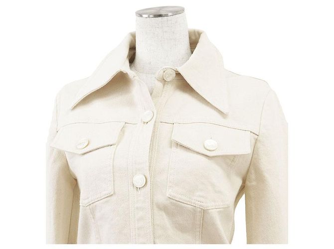 Chaqueta de denim stretch de algodón Gucci Denim Crudo - vista 2