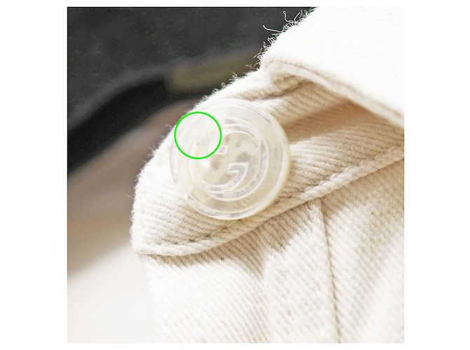 Chaqueta de denim stretch de algodón Gucci Denim Crudo - vista 3