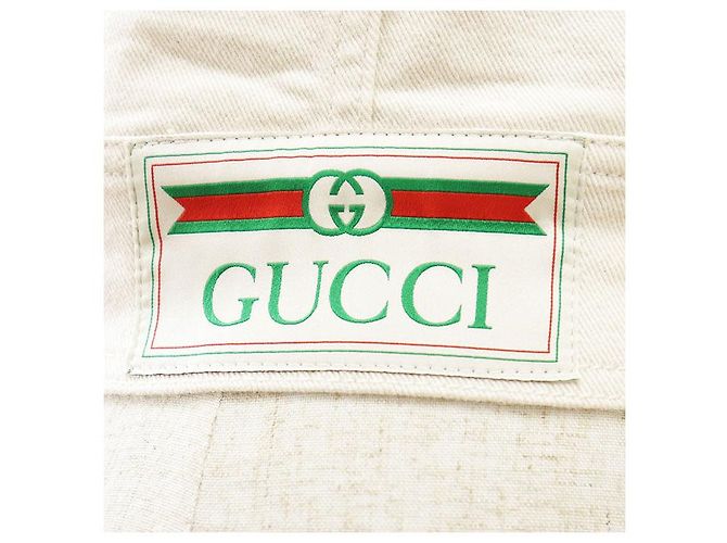 Chaqueta de denim stretch de algodón Gucci Denim Crudo - vista 6