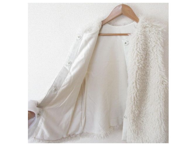 Autre Marque Colete curto 2way Lohen ECOPEL Branco - vista 4