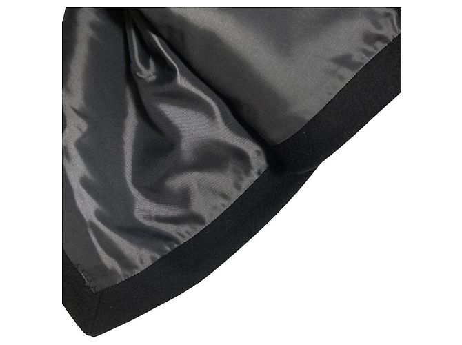 Autre Marque Abrigo de lana sin cuello green label relaxing Negro - vista 5