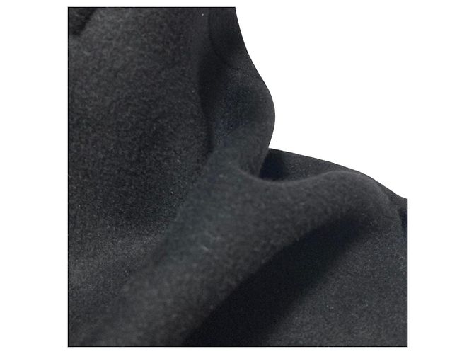 Autre Marque Abrigo de lana sin cuello green label relaxing Negro - vista 6