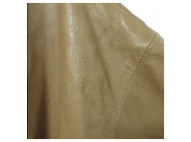 Chaqueta de manga corta de piel de cordero Max Mara Castaño Camello - vista 13