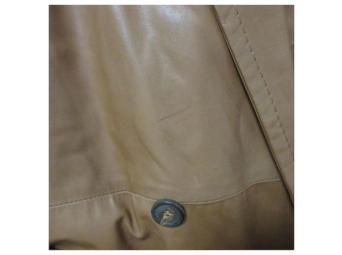Chaqueta de manga corta de piel de cordero Max Mara Castaño Camello - vista 15