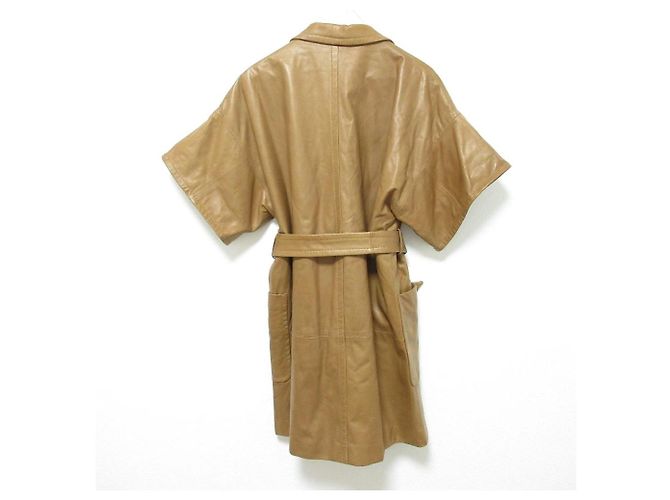 Chaqueta de manga corta de piel de cordero Max Mara Castaño Camello - vista 2