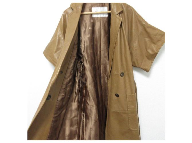 Chaqueta de manga corta de piel de cordero Max Mara Castaño Camello - vista 3