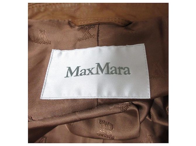 Chaqueta de manga corta de piel de cordero Max Mara Castaño Camello - vista 6