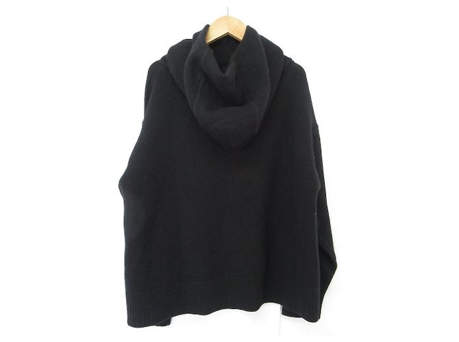 Autre Marque IIROT Drape hoodie knit hoodie Schwarz - Ansicht 2