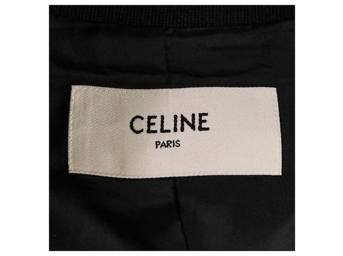 Céline Chaqueta Teddy bordada Celine Azul Azul marino - vista 10