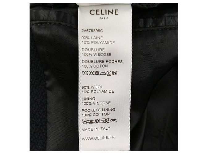 Céline Chaqueta Teddy bordada Celine Azul Azul marino - vista 12