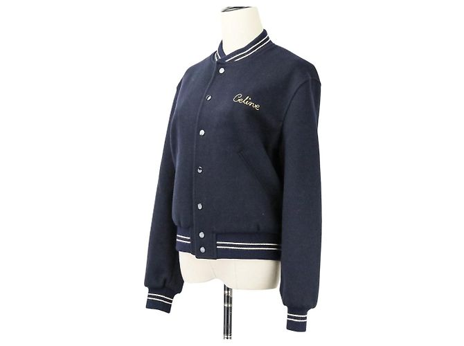 Céline Chaqueta Teddy bordada Celine Azul Azul marino - vista 2