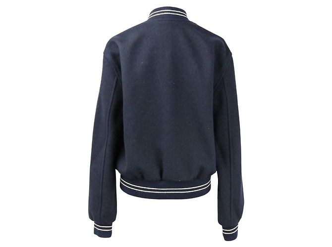 Céline Chaqueta Teddy bordada Celine Azul Azul marino - vista 4