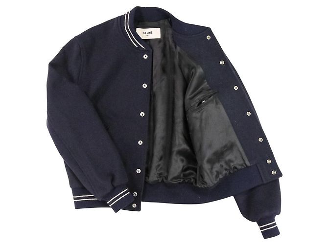 Céline Chaqueta Teddy bordada Celine Azul Azul marino - vista 6