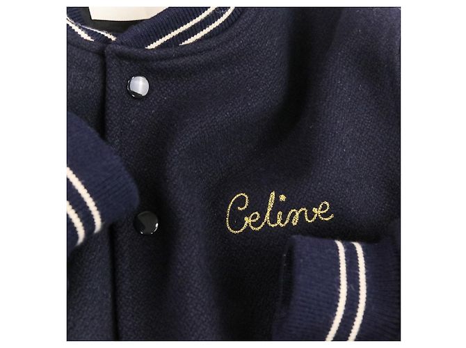 Céline Chaqueta Teddy bordada Celine Azul Azul marino - vista 7