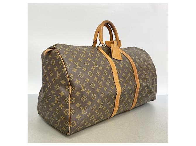 Louis Vuitton Boston Monogram Keepall 55 Marrone - vista 2