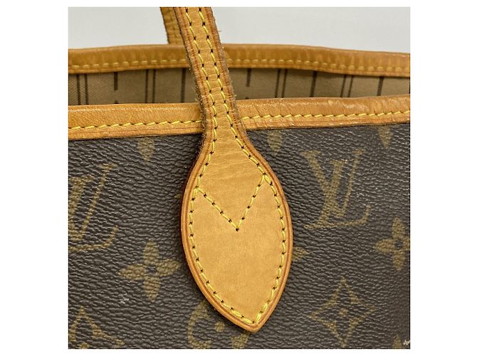Borsa Tote Louis Vuitton Monogram Neverfull MM Marrone - vista 10