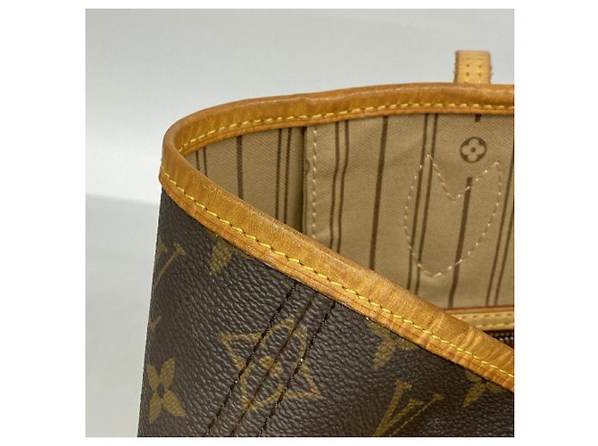 Borsa Tote Louis Vuitton Monogram Neverfull MM Marrone - vista 8