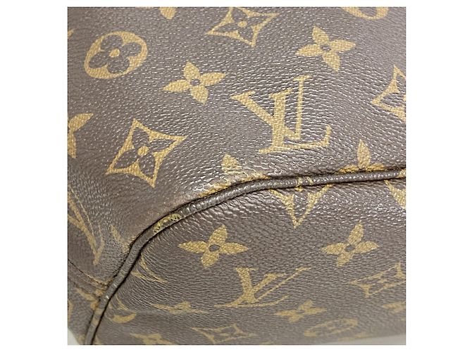Borsa Tote Louis Vuitton Monogram Neverfull MM Marrone - vista 9