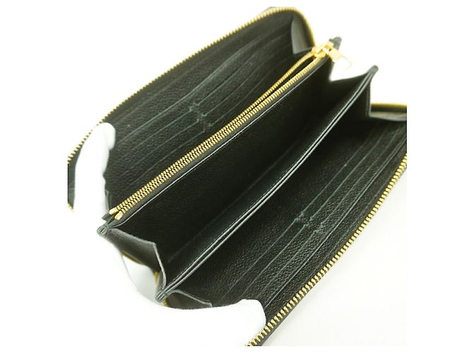 Louis Vuitton Monogram Empreinte Bicolor Zippy Wallet Schwarz Beige - Ansicht 3