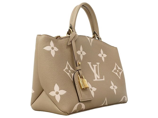 Borsa Louis Vuitton Monogram Empreinte Bicolor Petit Palais PM Grigio Crudo - vista 2