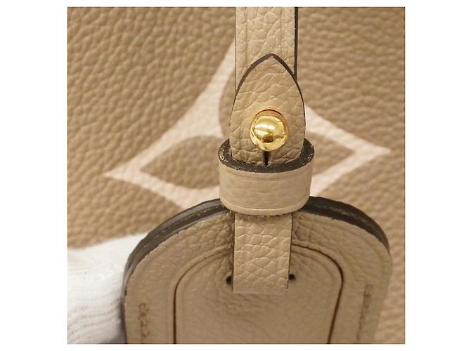 Borsa Louis Vuitton Monogram Empreinte Bicolor Petit Palais PM Grigio Crudo - vista 8