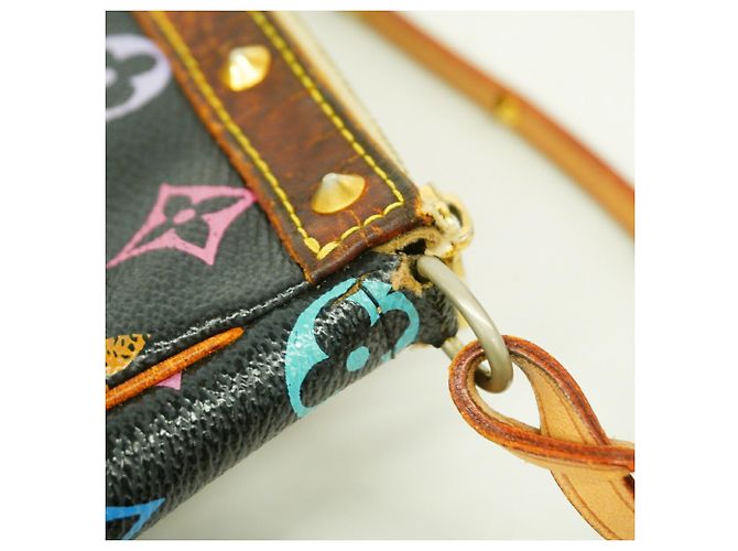 Louis Vuitton Monogram Multicolor Pochette Accessoires Nero - vista 7