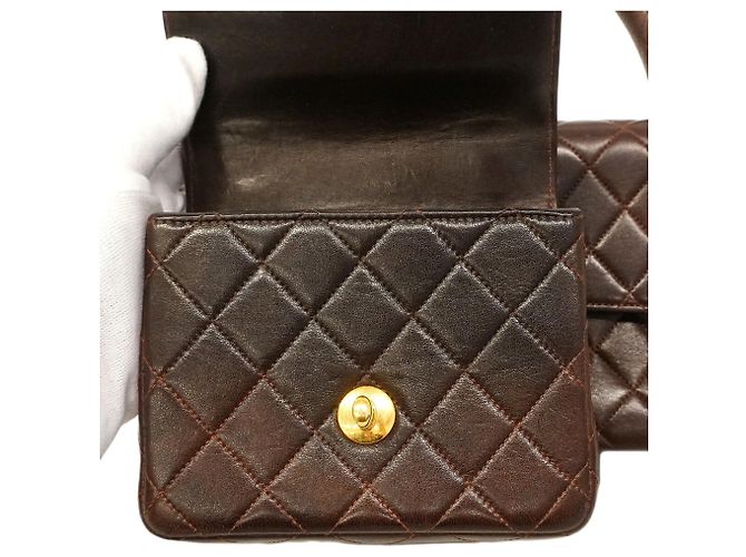 Borsa Chanel Matelassé Marrone - vista 11