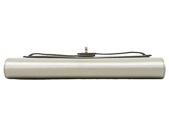 Hermès Portafoglio Hermes Kelly To Go Chevre Shamkila Silver Argento - vista 3