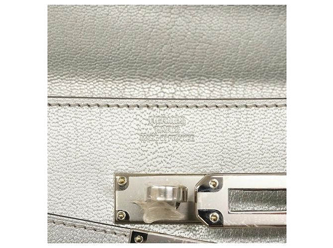 Hermès Portafoglio Hermes Kelly To Go Chevre Shamkila Silver Argento - vista 5