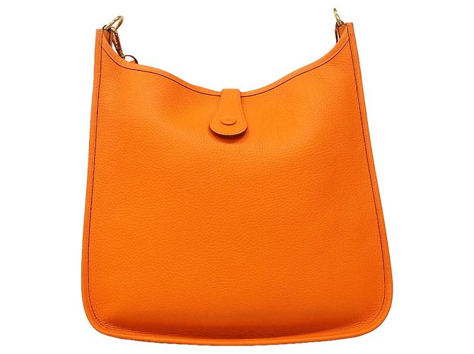 Hermès Borsa a tracolla Hermes Evelyne 1GM Arancione - vista 9