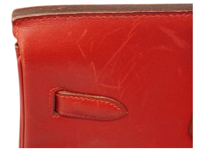 Hermès Borsa a mano Hermes Birkin 35 Rosso - vista 10