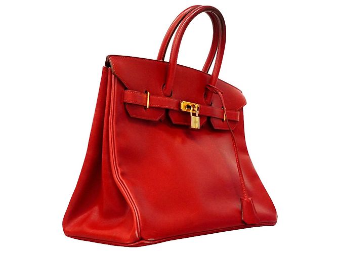 Hermès Borsa a mano Hermes Birkin 35 Rosso - vista 2