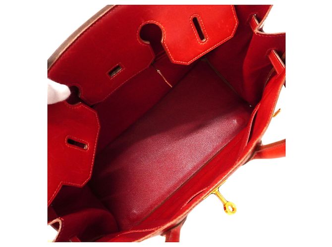 Hermès Borsa a mano Hermes Birkin 35 Rosso - vista 4