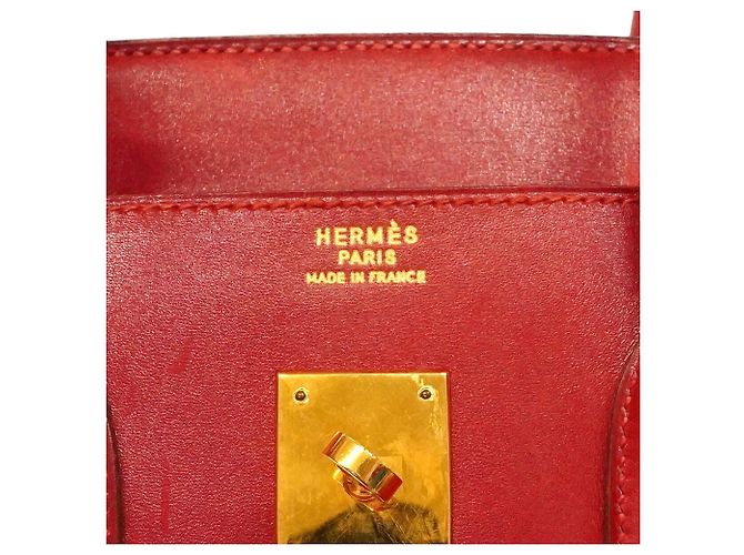 Hermès Borsa a mano Hermes Birkin 35 Rosso - vista 5