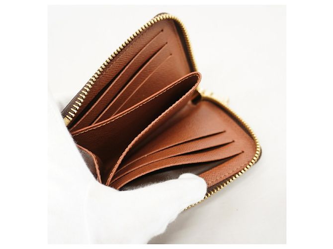 Louis Vuitton Monogram Portefeuille Noir Compact Wallet Marrone - vista 3