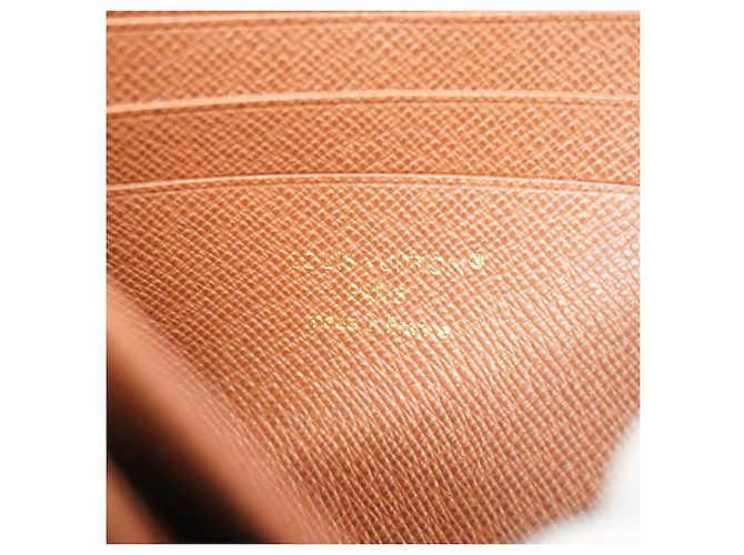 Louis Vuitton Monogram Portefeuille Noir Compact Wallet Marrone - vista 4