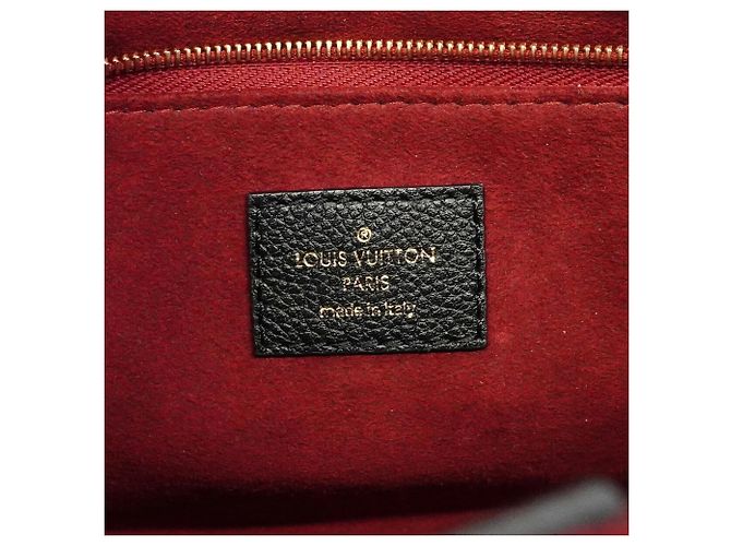 Borsa Louis Vuitton Monogram Empreinte Bicolor OnTheGo PM Nero Beige - vista 5
