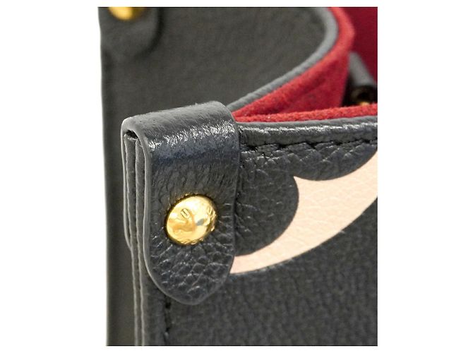 Borsa Louis Vuitton Monogram Empreinte Bicolor OnTheGo PM Nero Beige - vista 6