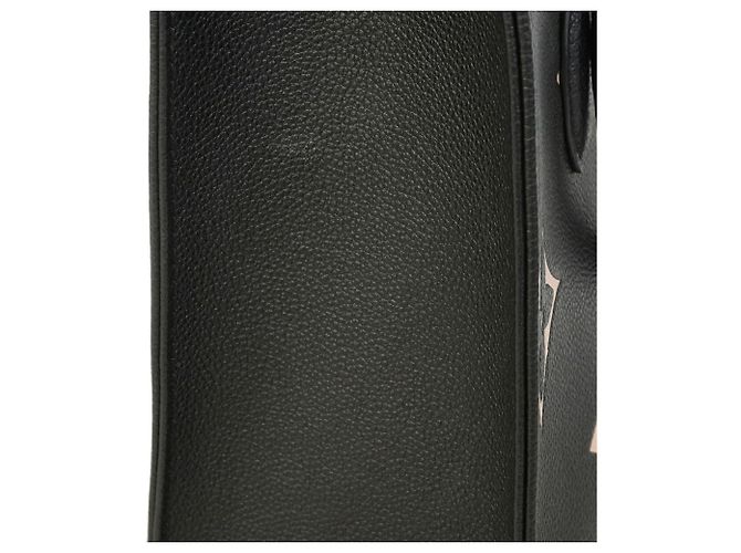 Borsa Louis Vuitton Monogram Empreinte Bicolor OnTheGo PM Nero Beige - vista 9