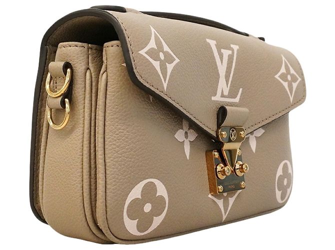 Borsa Louis Vuitton Monogram Empreinte Bicolor Pochette Métis EW Crudo - vista 2
