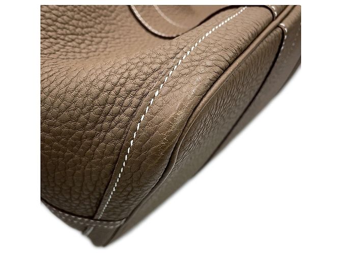 Hermès Borsa Tote Hermes Garden PM in Grigio Etoupe Taupe - vista 11