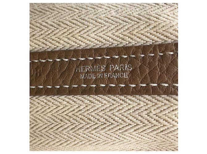 Hermès Borsa Tote Hermes Garden PM in Grigio Etoupe Taupe - vista 14